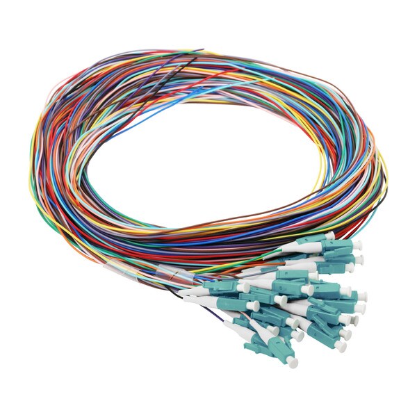 24 Fiber Pigtail, LC/UPC, 900 µm, 50 µm OM3-4, 3m